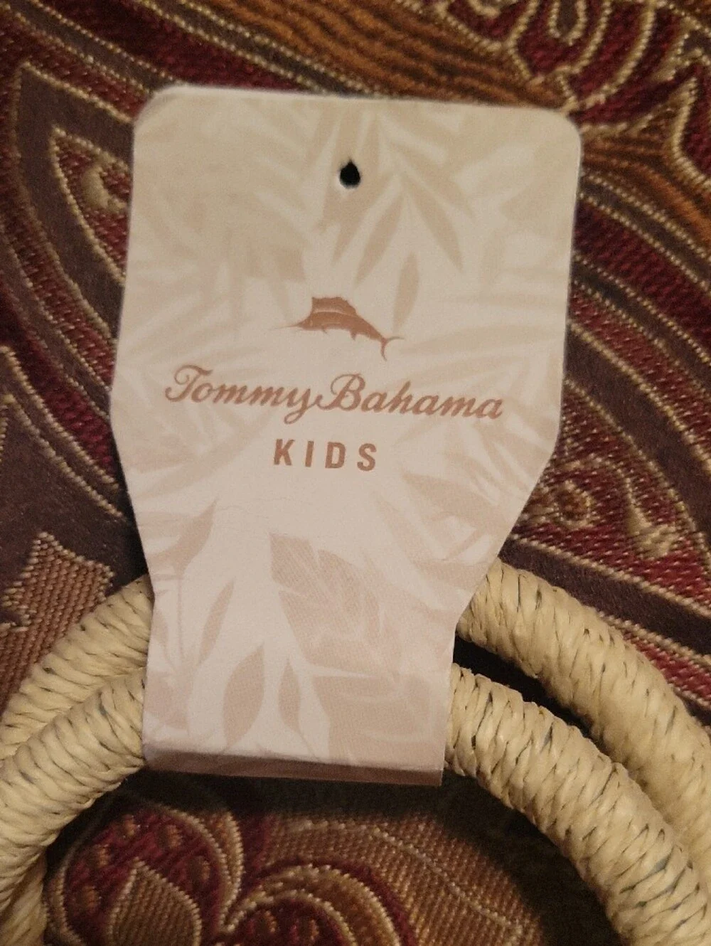 Tommy Bahama Kids Resort Collection Woven Straw Mini Top-Handle Bag. !